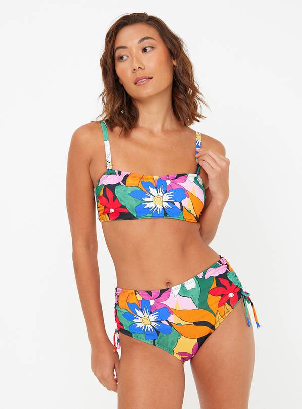 Tropical Print Bandeau Bikini Top 22
